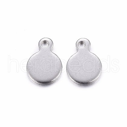 Tarnish Resistant 304 Stainless Steel Stamping Blank Tag Charms STAS-H467-06P-1