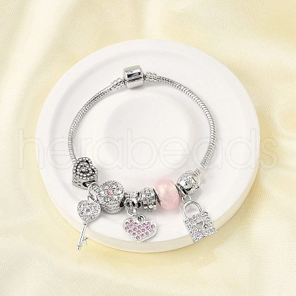Alloy European Beads Charm Bracelets BJEW-F495-05P-1