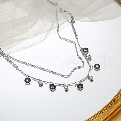 Double Layer Collarbone Chain CC8393-2-1