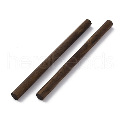 Waxed Round Wooden Sticks WOOD-WH0029-35B-1