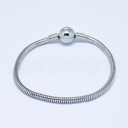 Tarnish Resistant 304 Stainless Steel European Style Bracelets for Jewelry Making PPJ-F002-01B-1
