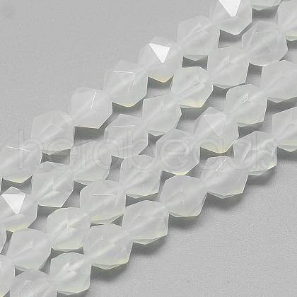 Natural White Agate Beads Strands G-S149-05-10mm-1