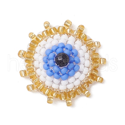 Seed Beads Beaded Charms PALLOY-MZ00307-1
