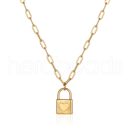 Heart Lock Pendant Necklaces XN5308-1-1