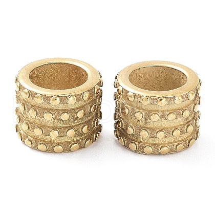 Ion Plating(IP) 304 Stainless Steel European Beads STAS-B011-10G-1