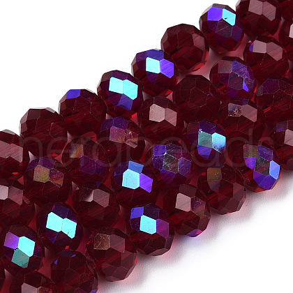 Electroplate Glass Beads Strands EGLA-A034-T2mm-L21-1