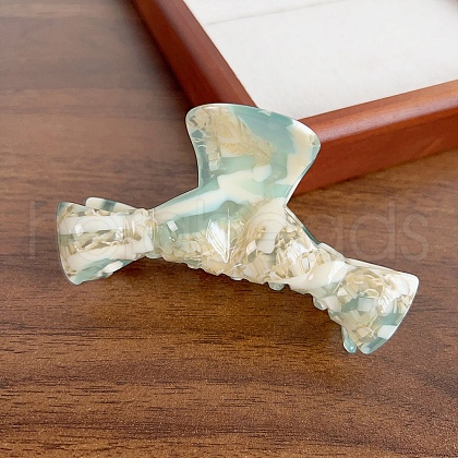 Bowknot Cellulose Acetate(Resin) Claw Hair Clips PW-WG8E1EB-01-1