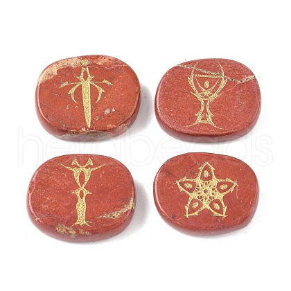 4Pcs 4 Styles Natural Red Jasper Display Decorations G-F786-02C-03-1