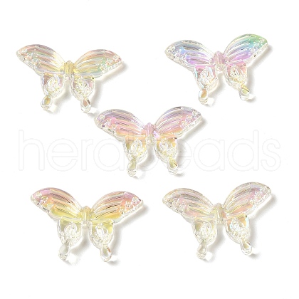 UV Plating Transparent Acrylic Beads OACR-G036-12-1