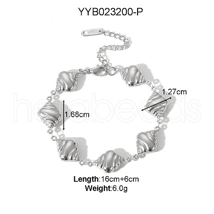 Stainless Steel Link Bracelets for Women TA0907-1-1