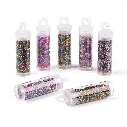 7 Bottles DIY Glass Seed Beads Sets DIY-N006-02G-1