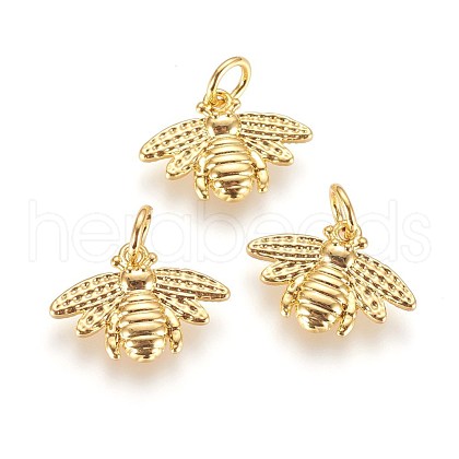 Brass Charms KK-G364-10G-1