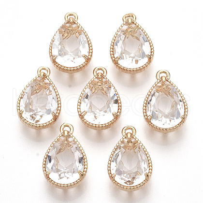 Transparent Glass Pendants GLAA-R212-11D-1
