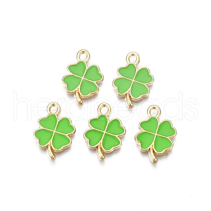 Rack Plating Alloy Enamel Pendants X-ENAM-N055-088-02LG-1