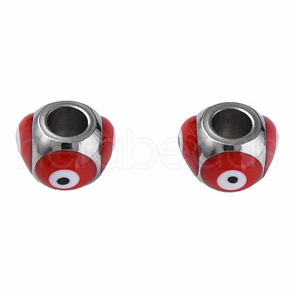 201 Stainless Steel Enamel Beads STAS-N087-59-01P-1