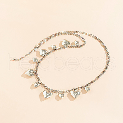 Heart Alloy Tassel Twisted Chain Waist Belly Chains for Women FS-WG9C50D-02-1