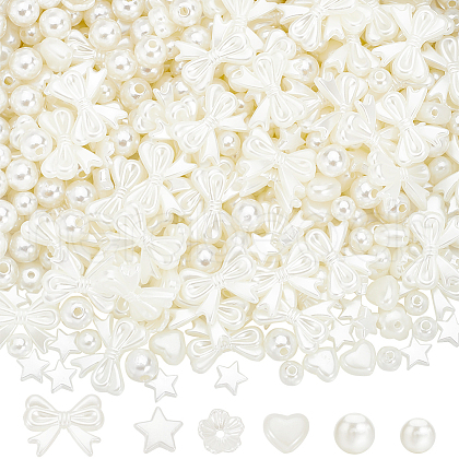 SUNNYCLUE ABS Plastic Imitation Pearl Beads KY-SC0002-28A-1