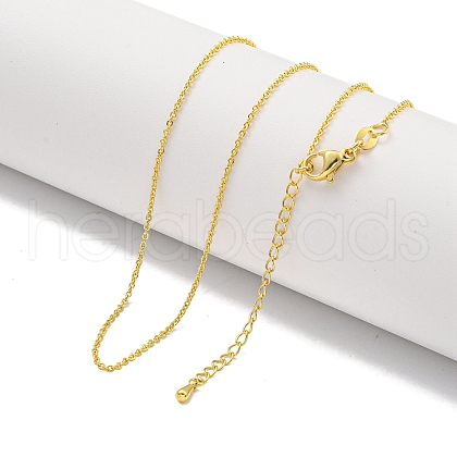 Brass Cable Chain Necklaces for Women NJEW-G084-15LG-1