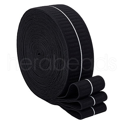 BENECREAT 10 Yards Flat Polyester Elastic Cord SRIB-BC0001-35B-1