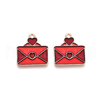 Valentine's Day Theme Alloy Enamel Pendants ENAM-T020-50J-01-1