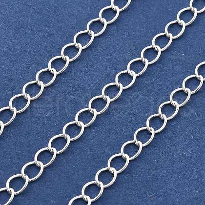 Brass Curb Chains KK-P304-02C-S-1