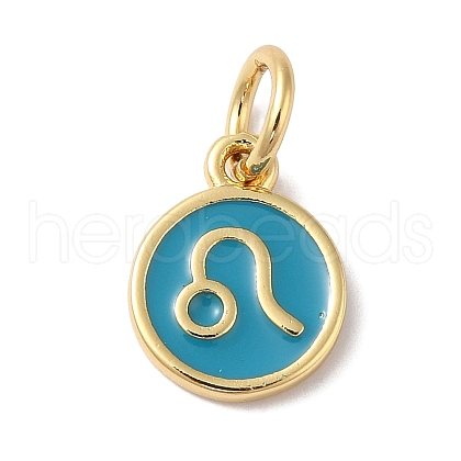 Real 18K Gold Plated Brass Enamel Charms KK-L216-001G-H05-1