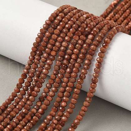 Synthetic Goldstone Beads Strands G-R013-B01-4x3mm-1