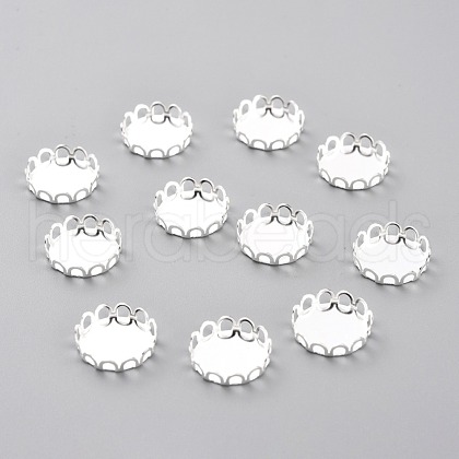 304 Stainless Steel Cabochon Settings STAS-Y001-09A-S-1