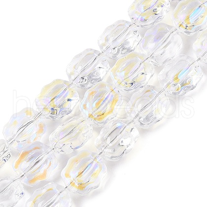 Electroplate Glass Beads Strands EGLA-T021-05C-1
