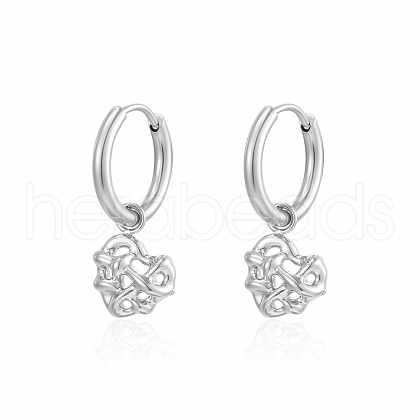 Heart Stainless SteelHoop Earrings for Women SJ0663-2-1