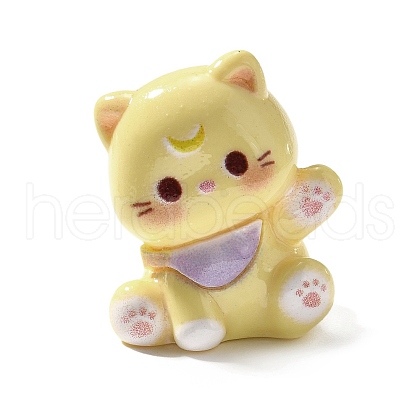 Opaque Cute Little Cat Resin Ornament RESI-S015-02E-1