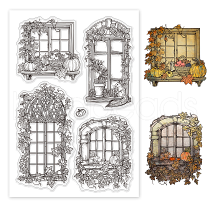 Custom Summer Theme PVC Plastic Clear Stamps DIY-WH0631-0274-1