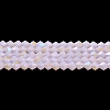 Imitation Jade Electroplate Glass Beads Strands GLAA-F029-J4mm-D02-1