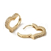 Brass Micro Pave Cubic Zirconia Hoop Earring EJEW-L271-21KCG-04-2