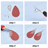 SUNNYCLUE DIY PU Leather Dangle Earring Making Kits DIY-SC0001-35-4