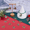 SUNNYCLUE 28Pcs 2 Styles Golden Plated Christmas Alloy Enamel Pendants ENAM-SC0005-83-4
