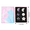 Natural Gemstone Healing Moon & Star & Round Ornaments AJEW-FS0001-12B-5