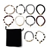 10Pcs 10 Styles Polymer Clay Heishi Beads Stretch Bracelets Sets BJEW-JB05923-1
