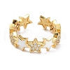 Star Clear Cubic Zirconia Finger Ring for Girl Women ZIRC-C025-45G-2