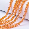 Electroplate Glass Beads Strands EGLA-A034-T8mm-B16-1