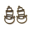 Alloy Open Back Bezel Pendants PALLOY-R098-47AB-1