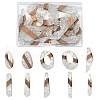 20Pcs 10 Styles Transparent Resin & Walnut Wood Big Pendants RESI-YW0001-31-1