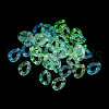 Luminous Rainbow Iridescent Plating Transparent Acrylic Linking Rings OACR-Z013-21-1