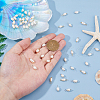50Pcs 2 Colors Natural Pearl Rice Charms PALLOY-HS00010-3
