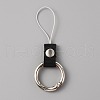 Leather and Zinc Alloy Mobile Phone Finger Rings AJEW-WH0307-53B-1