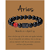 12 Constellation Natural Round Carnelian Beads Stretch Bracelets WGD22B0-17-1