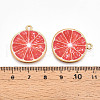 Light Gold Alloy Enamel Pendants ENAM-S126-119-01-3