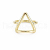 Hollow Triangle Rack Plating Alloy Wide Band Rings RJEW-Q163-015-RS-1