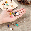 Craftdady Resin & Walnut Wood Stud Earring Findings MAK-CD0001-02-5