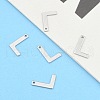 Tarnish Resistant 304 Stainless Steel Letter Charms STAS-O072-L-6